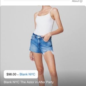 Blank NYC The Astor Denim Jean Shorts After Party